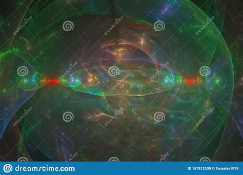 Fractal Curve Effect Backdrop Space Shiny Technology Luminous