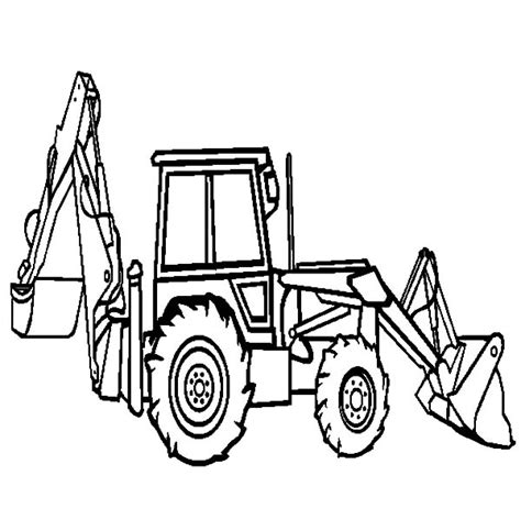 Backhoe Loader Excavator Coloring Pages - Download & Print Online