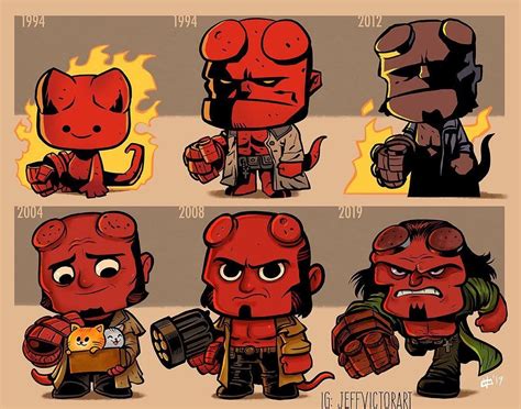 Jeff Victor On Instagram The Evolution Of Hellboy 25 Years Old This