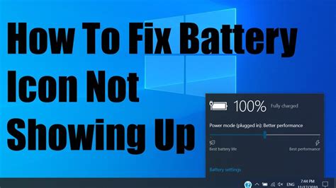 How To Fix Battery Icon Not Showing In Taskbar Youtube