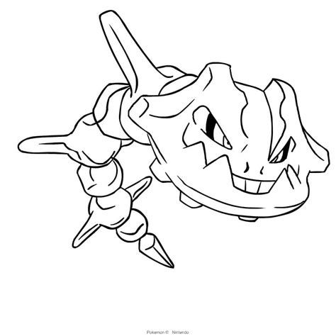 Mega Steelix Coloring Page - Free Printable Coloring Pages for Kids