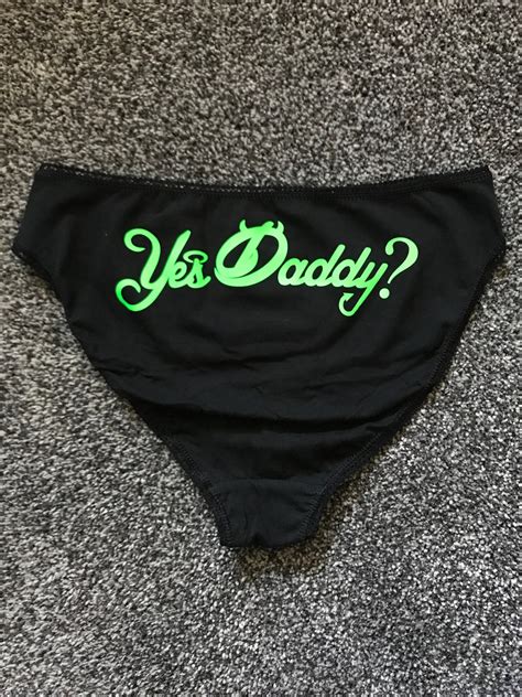 Yes Daddy Knickers Neon Green Panties Daddy Knickers Ddlg Etsy