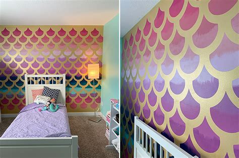 How To Paint A Mermaid Scale Mural Wall To Hopefully Make