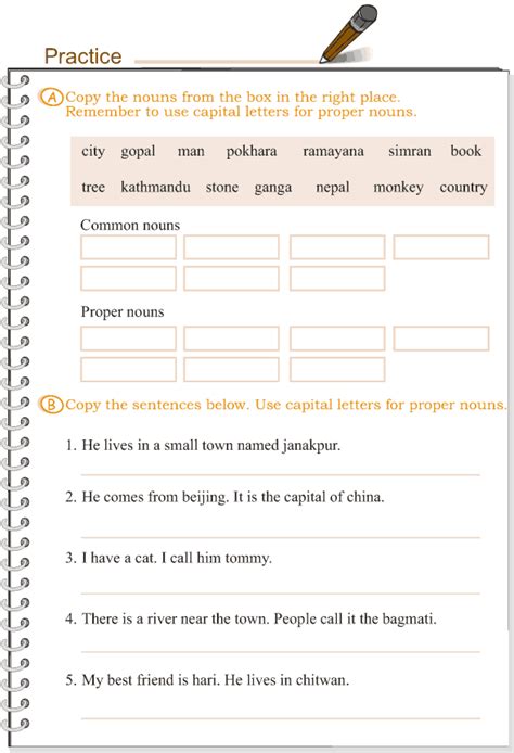 Common And Proper Nouns Grade 3 Worksheets