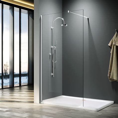 Buy Elegant 1100mm Walk In Shower Enclosure 8mm Easy Clean Glass Wetroom Shower Screen Panel