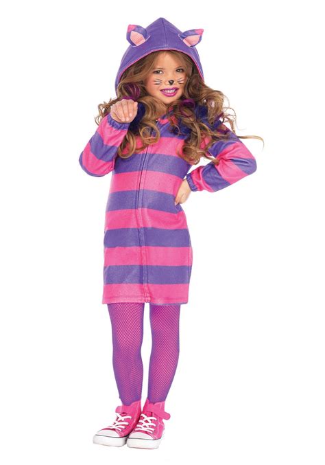 My daughter wanted a cheshire cat costume from the disney cartoon version of alice in wonderland. Girl's Cheshire Cat Cozy Costume