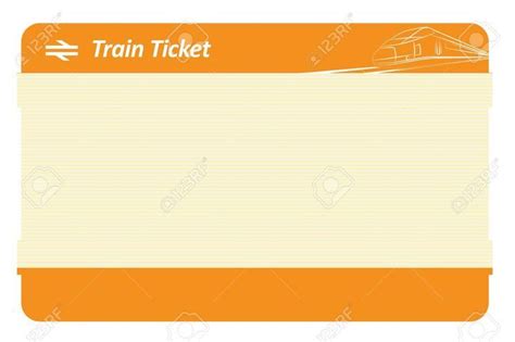Blank Train Ticket On White Background Regarding Blank Throughout Blank