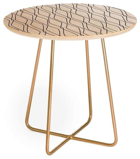 Deny Designs Heather Dutton Fuge Stone Round Side Table Contemporary