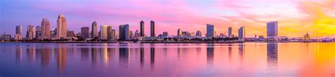 San Diego Skyline At Dawn Panorama Stock Photo Download Image Now