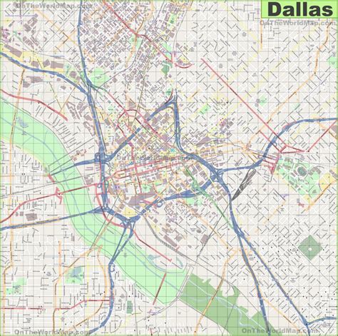 Printable Map Of Dallas Printable Maps