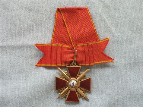 Russian Military Medal Order Of St Anne Anna W Swords 14k 56