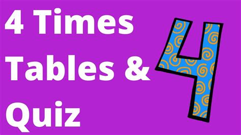 Use addition to work out the next number in the sequence. 4 Times Tables Quiz (Master Multiplication by FOUR) - YouTube