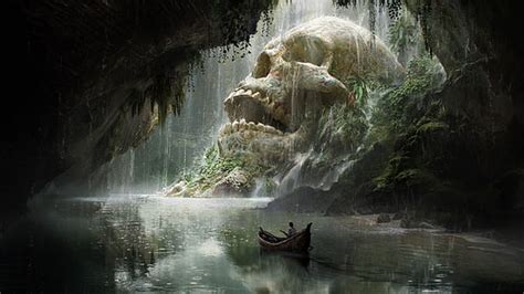 Hd Wallpaper Skull Island Character Riding Boat Game Application Man