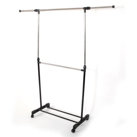 Wilitto Single Bar Horizontal Stretching Stand Clothes Rack Black