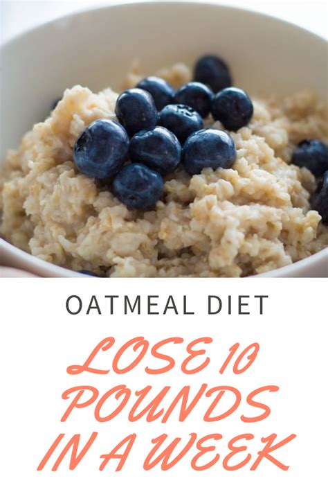 7 Day Oatmeal Diet Plan To Lose Up 10 Pounds In A Week Hertheo