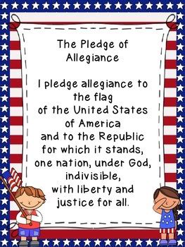 The pledge of allegiance of the united states is an expression of allegiance to the flag of the united states and the republic of the united states of america. Pledge of Allegiance Classroom Poster FREEBIE!! by ...