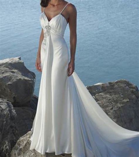 spaghetti chiffon greek wedding dresses beaded sexy sheath sweetheart sleeveless ruched chapel