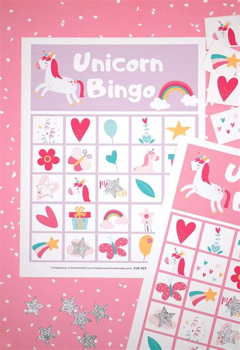 Free Printable Unicorn Bingo Game Free Unicorn Printable Activities