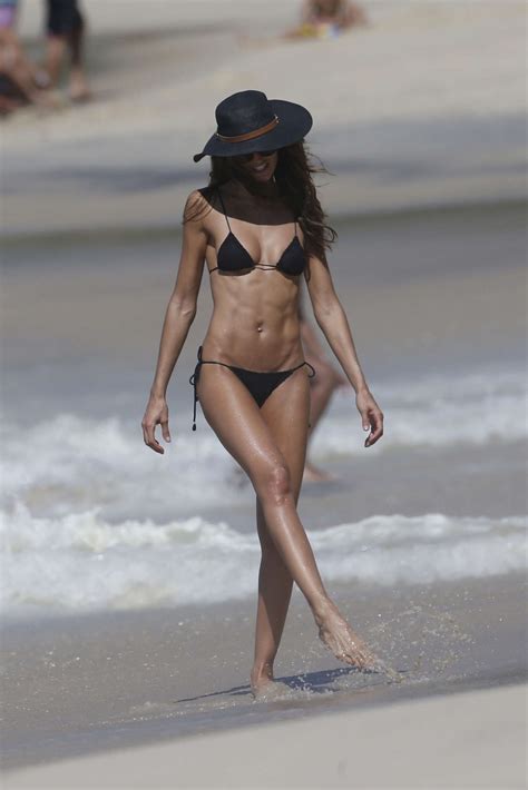 Izabel Goulart In Black Bikini On The Beach In Rio 1 Luvcelebs