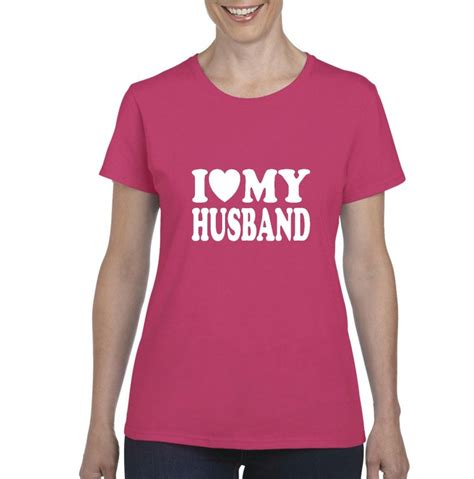 i love my husband women s short sleeve t shirt etsy