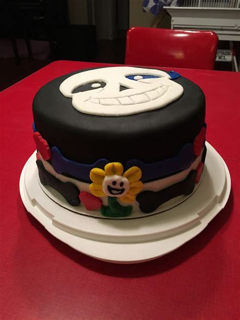 Undertale Birthday Cake Sans And Flowey Undertale Cake Desserts