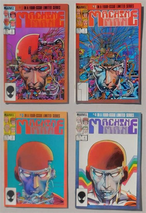 Machine Man 1 4 Vfnm 90 Marvel 1984 Copper Age Complete Miniseries Set