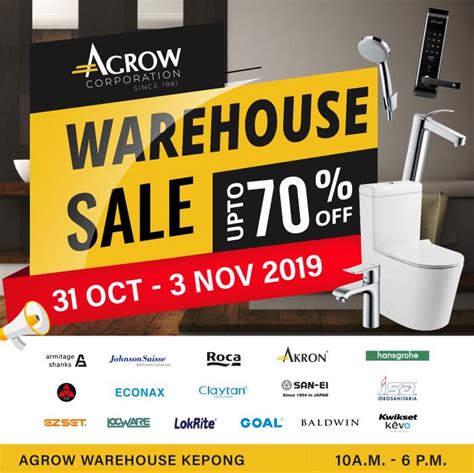 50% off everything plus an extra 10% off. Agrow Warehouse Sale Up To 70% OFF (31 October 2019 - 3 ...