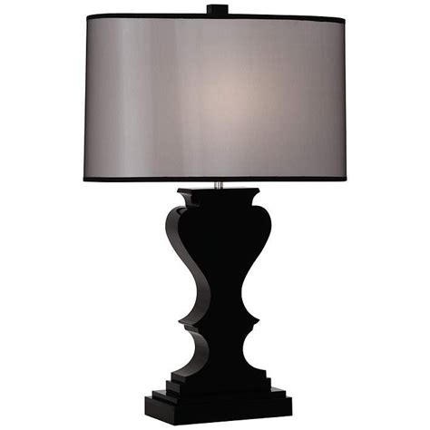 Dunmore Black Shade Black Crystal Table Lamp Table Lamp Wood Table