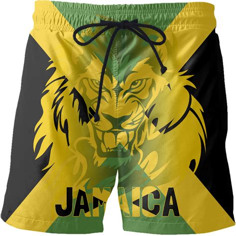 jamaican boardshorts lion of judah in 2020 rasta clothes lion of judah board shorts