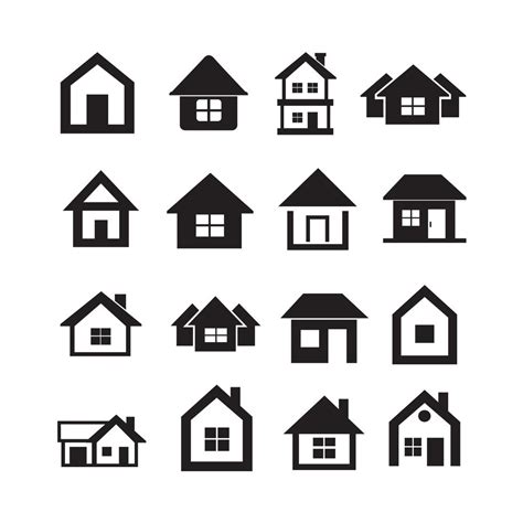 House Icon Real Estate Set For Website 630797 Vector Art At Vecteezy