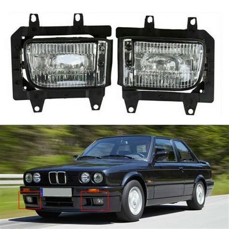 Front Bumper Fog Lights Lamps Housing Clear For Bmw E30 3 Series 1982