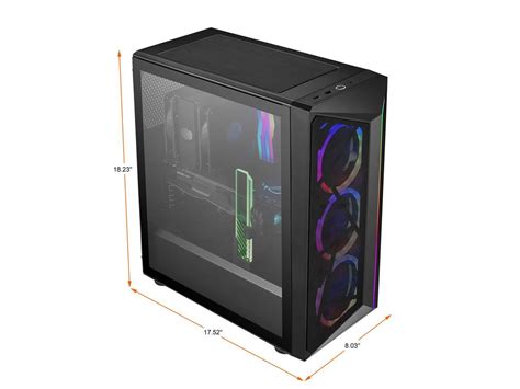 Cooler Master Cmp 510 Atx Mid Tower With Mesh Intakes Argb Edge Strip