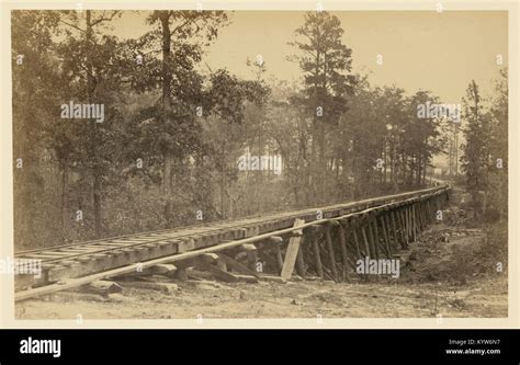 Railroad Bridge With Timber Trestles Stock Photo Alamy