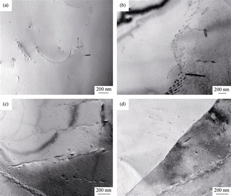 Tem Images Showing The Scattered Dislocations Dislocation Arrays And