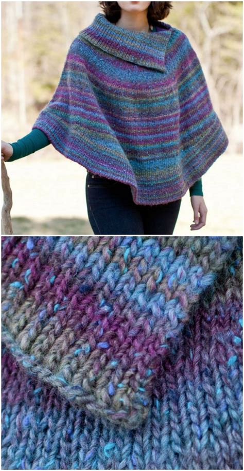 This darling knit dishcloth would look lovely displayed in a guest bathroom or hung over the kitchen sink for a bit of knit decor. Knitted Poncho Patterns With Video Tutorial For Beginners ...