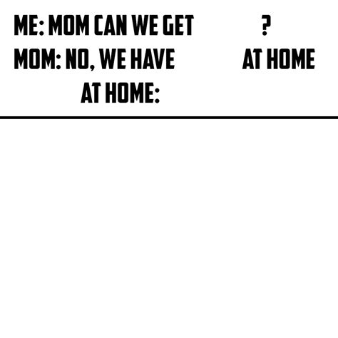 Hey Guys Can I Get The “mom Can We No We Have At Home