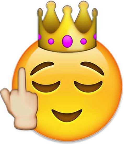 Over 3245 emojis transparent png images are found on vippng. Fuckyou Sticker - Crown Iphone Emoji Clipart - Full Size ...