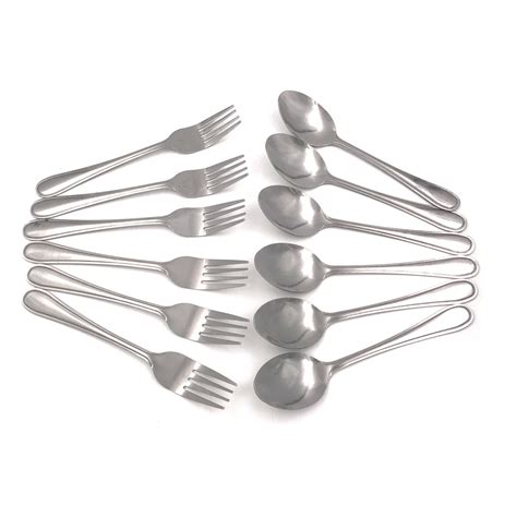 Sendok&Garpu Makan Tebal Polos isi 6 Stainless Steel 6pcs Cutlery Set