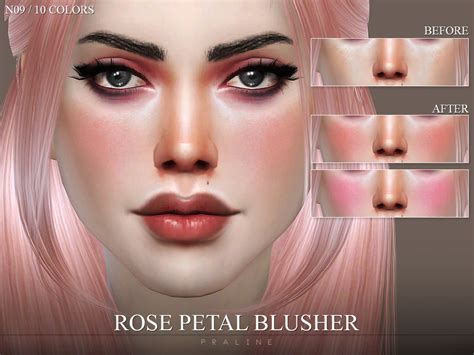 The Sims Resource Rose Petal Blusher N09