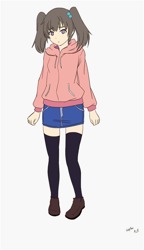 Anime Girl Standing Png Transparent Png Transparent Png Image Pngitem