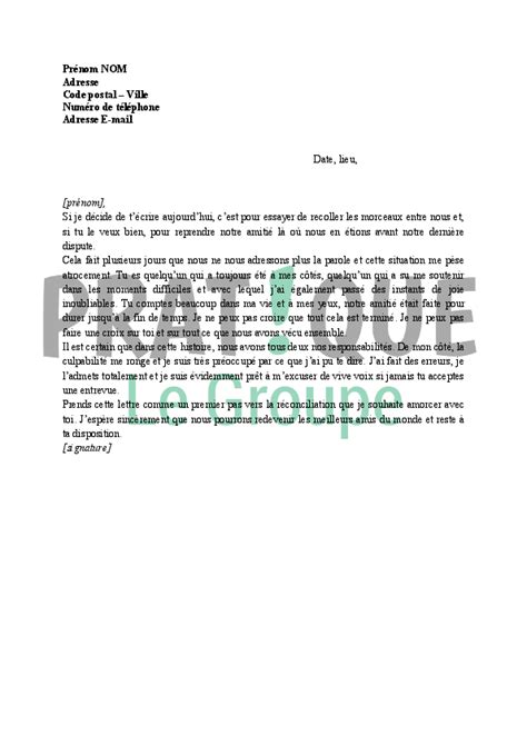 Lettre Dexcuses Pour Un Ami Pratiquefr