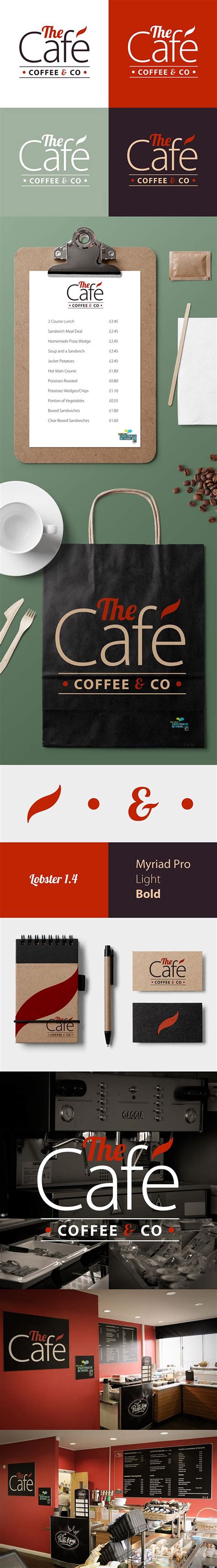 The Cafe Coffee And Co On Behance Logo Design And Branding Interior
