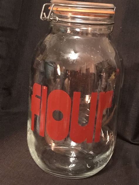 Beyond canning jams, storing honey, this mason jar is great for storing coffee beans, flour, sugar, or other dried ingredients you want close at hand. Excited to share this item from my #etsy shop: Vintage ...