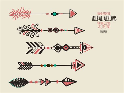 Single Tribal Curved Arrow Svg