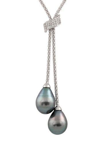 9 10mm Tahitian Pearl Drop Pendant Necklace By Gilo Creations On