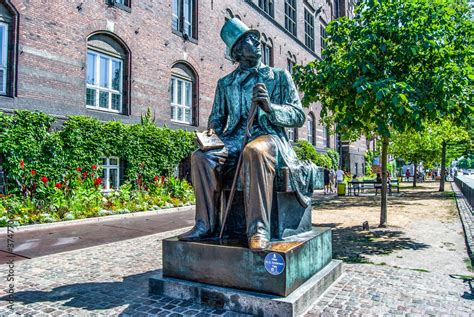 Bronze Statue Of Danish Writer Hans Christian Andersen In Copenhagen