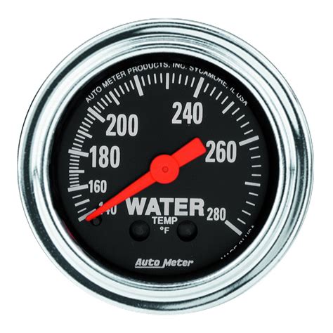 Autometer 2431 Traditional Chrome Mechanical Water Temperature Gauge