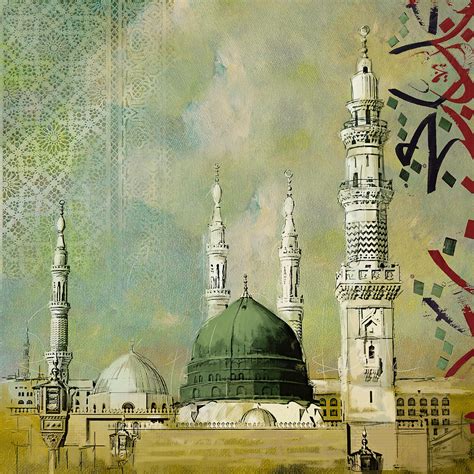 Al Masjid An Nabawi Painting By Corporate Art Task Force