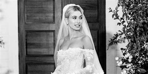 Hailey Baldwin Reveals Bustier Inspired Wedding Dress By Virgil Abloh