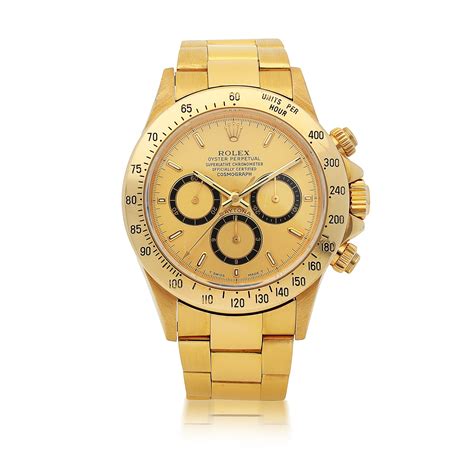 Rolex Zenith Daytona Ref 16528 Yellow Gold Chronograph Wristwatch